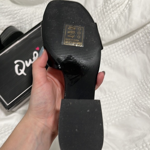 Qupid Black Croc Katen Mule - Picture 3 of 5